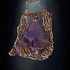 Paarse hanger - handgemaakte juwelen - opvallend sieraad - artisanale halsketting - speciaal kado voor haar