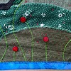 Patchwork wandkleed met de maan en uiltje