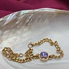 RVS armband ingelegd met Oostenrijks kristal - Goud