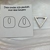 RVS creolen voor epoxy hangers - driehoek