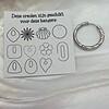 RVS creolen voor epoxy hangers - Rond met print
