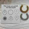 RVS creolen voor epoxy hangers - rond met reliëf