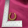 RVS creolen voor epoxy hangers - rond met reliëf