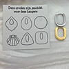 RVS creolen voor epoxy hangers - U klein