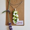 RVS ketting met uniek "Bos en wolken" glas hanger