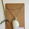 RVS ketting met uniek "Ondiepe Kust 003" glas hanger