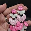 Statement piece oorbellen handgemaakt van polymeer klei