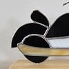 Stoere motor in Glas in lood/Tiffany