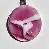 RVS Ketting met uniek "kersenbloesem" glas hanger