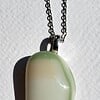 RVS ketting met uniek "Ondiepe Kust 003" glas hanger