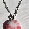 RVS ketting met uniek "Roze Wolk" glas hanger