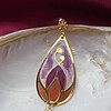 Vergulde oorbellen - glas in lood look - met zirkonia