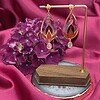 Vergulde oorbellen - glas in lood look - met zirkonia