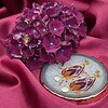 Vergulde oorbellen - glas in lood look - met zirkonia