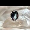 Verstelbare ring met hematiet