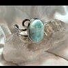 Verstelbare ring met Larimar