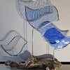 Vrolijke fluiters. Glas in lood/Tiffany