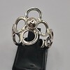 Zilveren bloemen ring