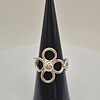 Zilveren bloemen ring