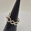 Zilveren bloemen ring