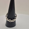 Zilveren bloemen ring