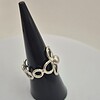 Zilveren bloemen ring