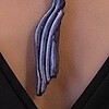 Zwart/paarse hanger - slechts één exemplaar - speciaal juweel - geschenk verjaardag vriendin - handgemaakte halsketting