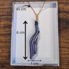 Zwart/paarse hanger - slechts één exemplaar - speciaal juweel - geschenk verjaardag vriendin - handgemaakte halsketting