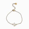 Armband met Kristalvormige Bedel Gevuld met Echt Gipskruid (The Classics)