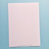 Art Nouveau Flower A6 Kaart, Roze Pioenroos Bloem, Turquoise Bladeren Potlood Tekening