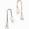 Asymmetrische Boog Oorbellen Met Hangers Gevuld met Echt Gipskruid (The Classics)