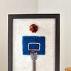Basketbal - unieke handgemaakte wanddecoratie in wol