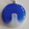 Blauwe Kust - RVS ketting met uniek glas hanger