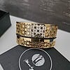 Brede RVS Vergulde Statement Armband – Elegant Design