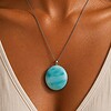 Cayo Sombrero Herinneringen - RVS ketting met uniek glas hanger