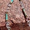 Chandelier: ketting met regaliet jaspis, bergkristal en hematiet