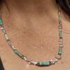 Chandelier: ketting met regaliet jaspis, bergkristal en hematiet