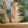 Chasing Waves – origineel kunstwerk op kaart van Miami
