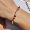 Dubbele armband met Kwarts – RVS 16K verguld