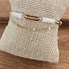 Dubbele armband met Kwarts – RVS 16K verguld
