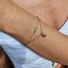 Dubbele Armband RVS 16K Goud Verguld – Groen & Hartje