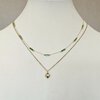 Dubbele ketting RVS verguld met 16K goud – 40 cm