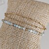 Dubbele RVS armband met Amazoniet – 16K goud verguld