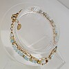 Dubbele RVS armband met Amazoniet – 16K goud verguld