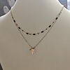Dubbele RVS ketting met Agaat – 16K goud verguld