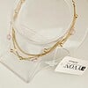 Elegante meerlaagse armband met kwarts – RVS verguld