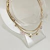 Elegante meerlaagse armband met kwarts – RVS verguld