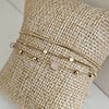 Elegante meerlaagse armband met kwarts – RVS verguld