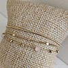 Elegante meerlaagse armband met kwarts – RVS verguld