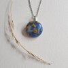 Gouden Vleugels - RVS ketting met uniek glas hanger